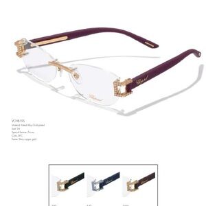 Chopard Black VCHB19S 23KT gold plated eyeglasses RARE HTF